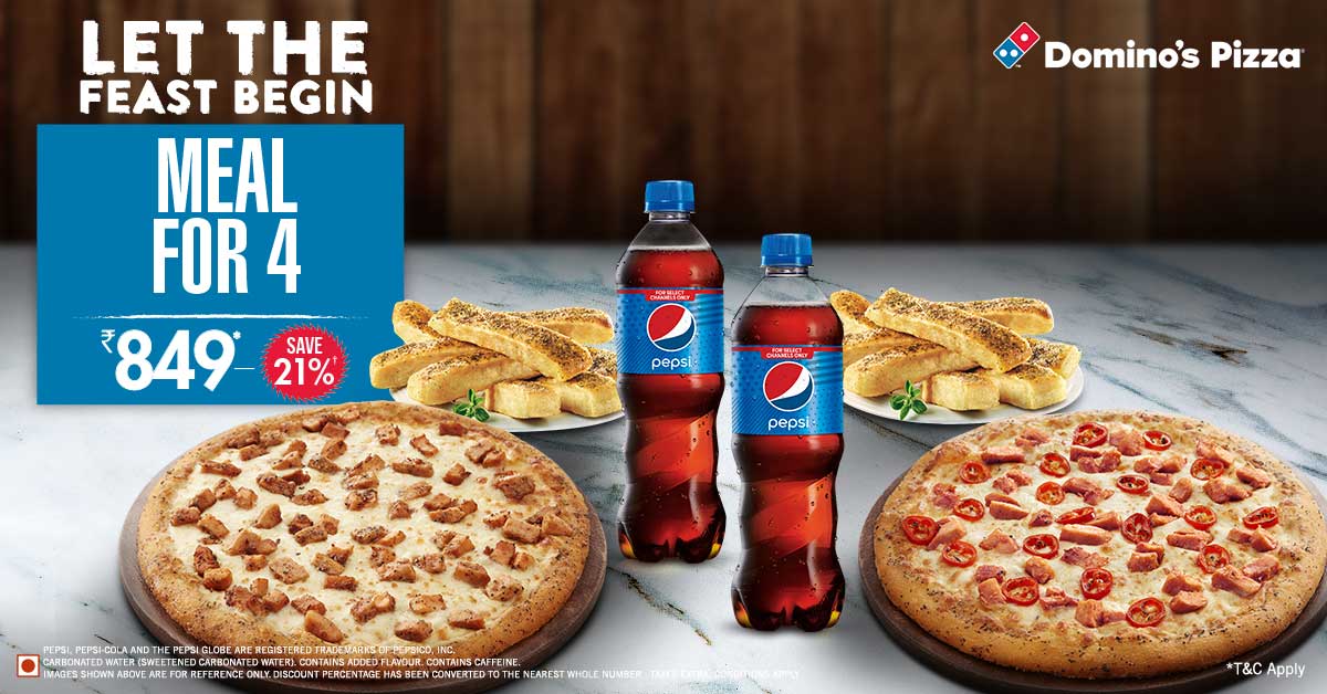 Dominos - Dominos: Save upto 40% off on Everyday value packs