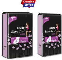 Extra Sure 320 MM Maxi XXL 80 Pads ( Pack Of 2 ) Sanitary Pad  (Pack of 80)- Flipkart