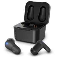 CrossBeats Air True Wireless Bluetooth Earphones Earbuds Headphones with Mic and Portable Charging Dock (Black)- Amazon