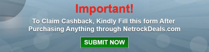 Netrockdeals Cashback Claim Form